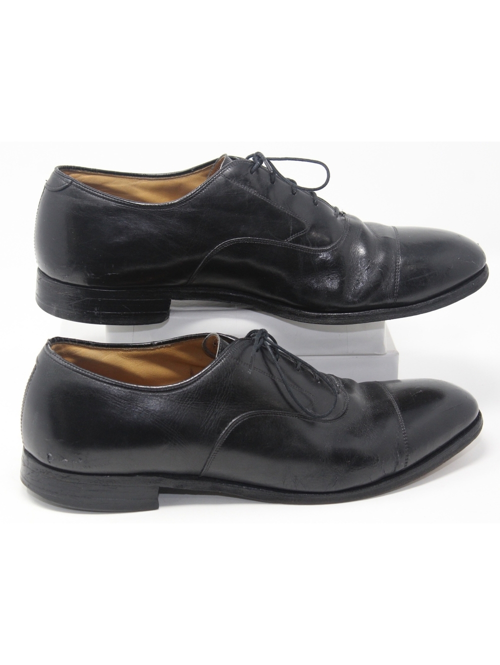 Johnston & Murphy Crown Aristocraft Black Leather Oxford Dress Shoes Mens 11 C/A